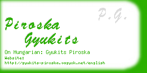 piroska gyukits business card